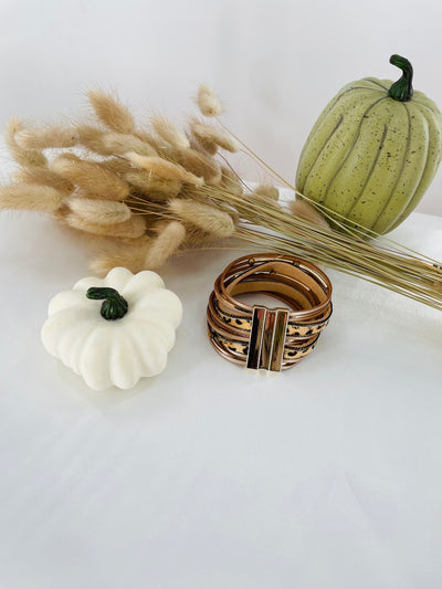 Animal Print Leather Bracelet