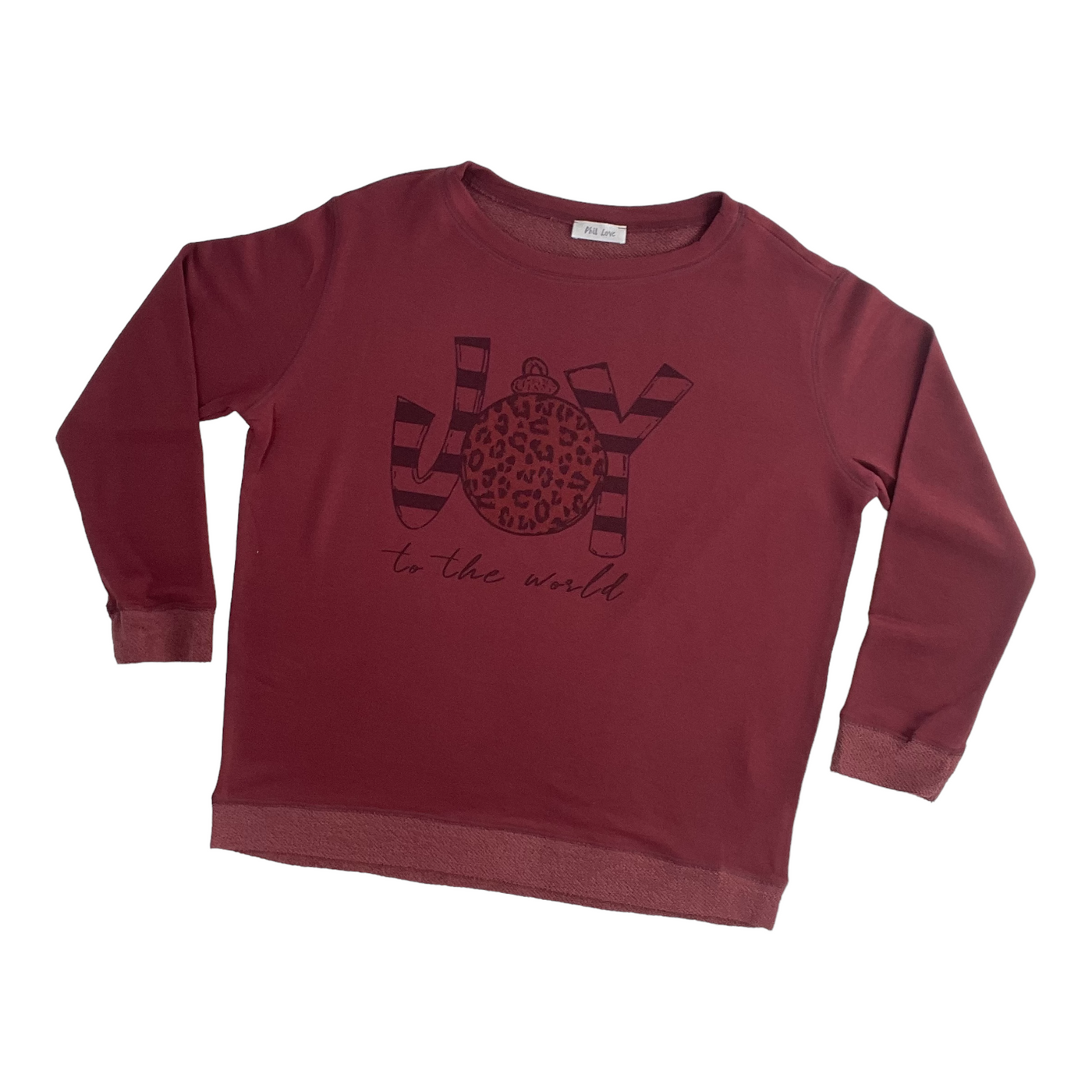 Christmas Sweatshirt Long Sleeve Top Joy To The World
