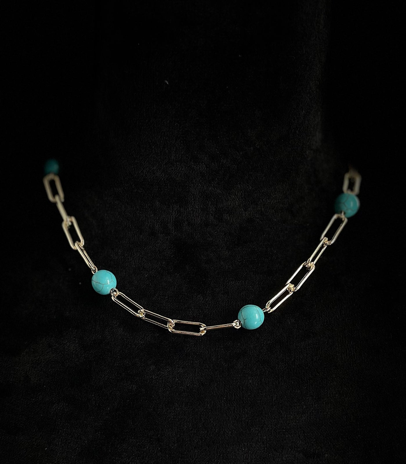 Paperclip Chain Pearl Necklace